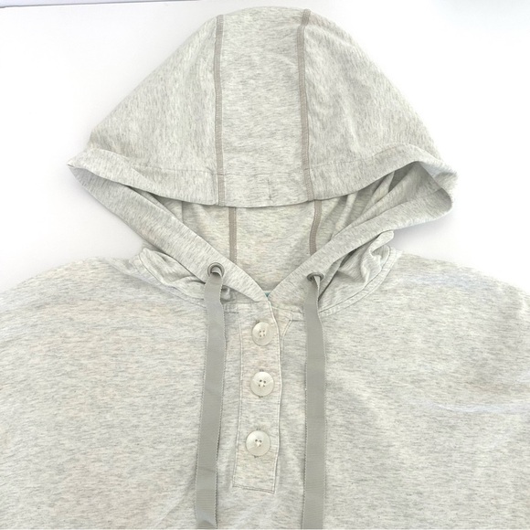 Coolibar LumaLeo Henley Hoodie Sweatshirt Top Sun Protect Gray BlueSize Large - Picture 3 of 15